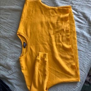 Dark Yellow Cropped Sweatshirt
